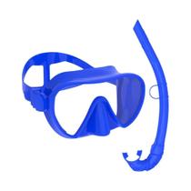 Máscara De Mergulho Sem Armação De Baixo Volume Conjunto De Snorkel Úmido Óculos De Treinamento De