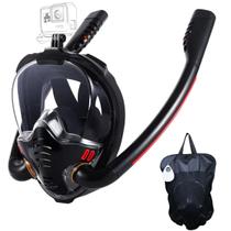 Mascara de Mergulho Snorkel Duplo Protetor Ouvido Nataçao Piscina Praia Mar Proteçao Auricular Esporte Lazer