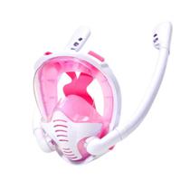 Máscara De Mergulho Tubo Duplo Rosa (suporte P/ Camera)