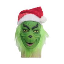 Máscara De Monstro Verde Com Pelos Para Cosplay, Máscara De Halloween Em Látex, Unissex, Tema Grinch