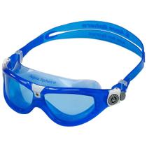 Máscara De Natação Infantil Aquasphere Seal Kid Lente Azul