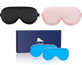 Máscara de olhos com gel refrescante Máscara de dormir de seda pesada ALASKA BEAR