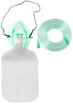 Máscara de oxigênio alta concentração adulto com reservatório e tubo de o2