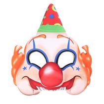 Máscara de palhaço, chapéu pontudo, capa de meia face, fantasia, festa Máscara de palhaço, chapéu pontudo, capa de meia face, fantasia, festa