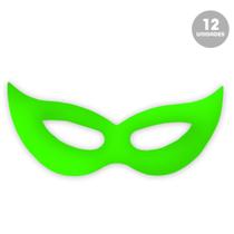 Máscara de Papel Gatinha 12und Verde Neon Festa Carnaval