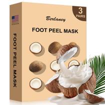 Máscara de peeling de pés Berlaney Coconut para pés secos 3 pares Máscara de peeling de pés Berlaney Coconut para pés secos 3 pares