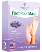 Máscara de peeling de pés PLANTIFIQUE, pacote com 2 unidades, repara calcanhares e lavanda Máscara de peeling de pés PLANTIFIQUE, pacote com 2 unidades, repara calcanhares e lavanda