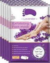 Máscara de peeling para pés Sameriver Lavender Exfoliating, pacote com 5