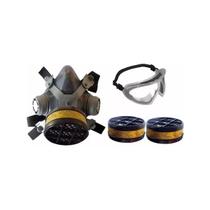 Máscara de pintura carvão ativado vo/ga + 2 filtros + óculos