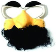 Máscara De Plástico Com Bigode. B+