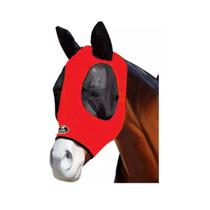 Máscara De Proteção Contra Moscas Para Cavalos - Vermelha