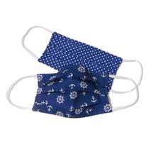 Máscara de proteção facial em tecido estampado infantil 2 camadas 100% algodão, haste de ajuste nasal - MicroPlus - MGMPLUS49MS2