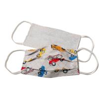 Máscara de proteção facial em tecido estampado infantil 2 camadas 100% algodão, haste de ajuste nasal - MicroPlus - MGMPLUS49MS3