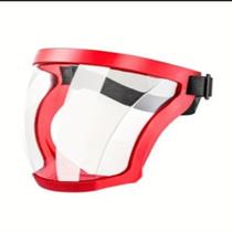 Mascara de proteção facial infantil resistente a vento e respingo na cor vermelho - opsshopping