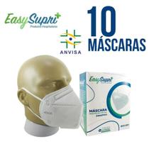 Máscara de Proteção Facial KN95 PFF2 descartável EasySupri branca - 10 unid.