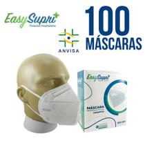 Máscara de Proteção Facial KN95 PFF2 descartável EasySupri branca - 100 unid.