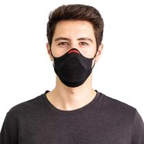Máscara de Proteção Fiber Knit Air Tamanho G Preto + 30 Filtros de Proteção + Suporte 3D