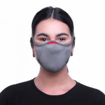 Máscara de Proteção Fiber Reutilizável Tamanho 2 Cinza