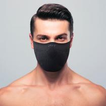 Máscara de proteção Masculina 3D Air Knit Preto com Grafite - EBEUS