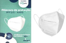 Máscara de Proteção Respiratória PFF2/S c/ Elástico 05 Un - Nayr