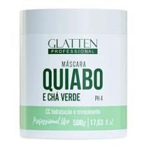 Mascara de Quiabo 500gr Glatten Detox Capilar Hidratação dos fios acelera crescimento capilar