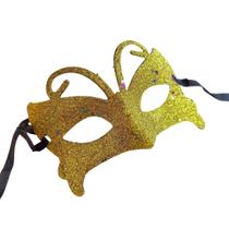 Máscara de Rosto Borboleta com Glitter para Fantasia