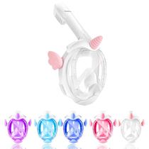 Máscara de snorkel AiScrofa Kids Full Face 180, visão HD, antiembaçante