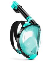 Máscara de snorkel facial completa W WSTOO para iniciantes. Visão de 180