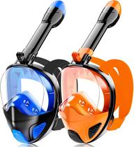 Máscara de snorkel Hydroview Full Face para adultos e adolescentes azul escuro