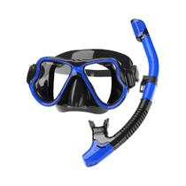 Máscara de Snorkel Seca com Óculos de Mergulho - Ajustável, Antiembaçante e Ampla Visão para Adultos