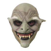 Máscara de sobrancelha branca Old Demon Latex Horror Capa facial completa
