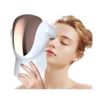 Máscara De Terapia De Luz LED Para Rosto E Pescoço Com 3 Cores Luz Vermelha Anti-Envelhecimento