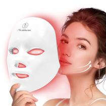 Máscara de terapia de luz vermelha VIVIDCHARM 7+1 cores LED Facial