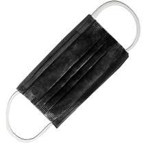 Máscara de TNT Tripla com Elástico Preta com 50 Unidades - MTT0009 - MIRALUPA