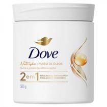 Máscara de tratamento 2 em 1 fusão de óleos dove nutrição pote 500g