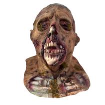 Máscara de zumbi em resina de terror facial completo com detalhes realistas de carne Máscara de zumbi em resina de terror facial completo com detalhes realistas de carne