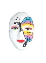 Mascara Decorativa Grande Rosto Pintado Carnaval 72x52x17 Cm Modelo 1