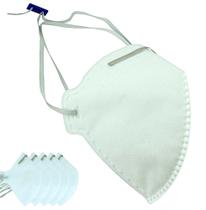 Máscara Descartável 1UN KSN PFF2 Branca com Clipe para Nariz e Elástico de Cabeça