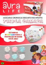 Máscara Descartável -aura Life Infantil -super Divertida . Máscara Descartável -aura Life Infantil -super Divertida .