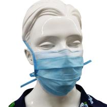 Máscara Descartável Azul Amarrar Tripla Camada 100 Unidades - Certo Protect