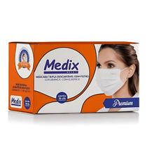 Mascara descartavel c/filtro cor branca - medix (50un/cx)