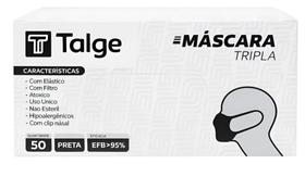 Máscara Descartável Cirúrgica Tripla C/elástico Com 50 unidades Máscara Descartável Cirúrgica Tripla C/elástico Com 50 unidades
