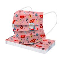 Máscara descartável de três camadas protetora à prova de poeira para crianças de Natal