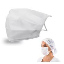 Máscara Descartável Dupla Com Clipe Nasal Com 100 Unidades