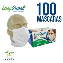 Máscara descartável EasySupri branca - 100 unid.