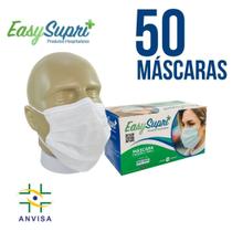 Máscara descartável EasySupri branca - 50 unid.