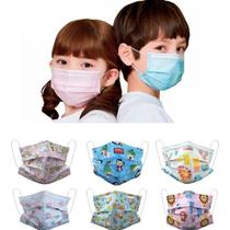 Máscara Descartável Infantil Tripla Proteção Caixa C/ 50 Un
