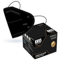 Máscara Descartável KN95 Premium WWDoll Cinco Camadas Preta com Clipe Nasal Máscara Descartável KN95 Premium WWDoll Cinco Camadas Preta com Clipe Nasal