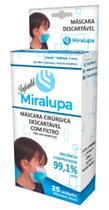 Máscara Descartável Miralupa Infantil Com 25 Unidades Azul - C48883