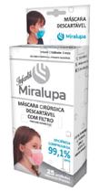 Máscara Descartável Miralupa Infantil Com 25 Unidades Branca - C48821